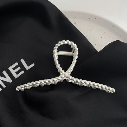 Silver Metal Barrettes Updo Hair Claw