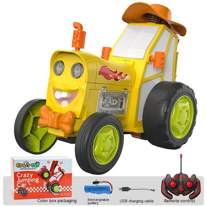 Remote Control Stunt Crazy Mad Tractor Dancing Sound And Light Swing Cool Quirky Toy