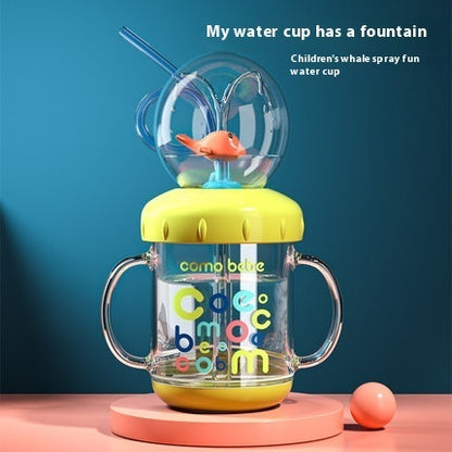 Baby Drinking Water Whale Diving Fountain Water Cup