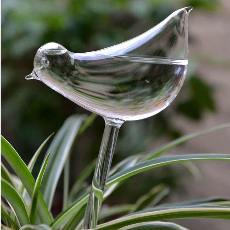 Glass Automatic Self Watering Bird Watering Cans Flowers Plant Decorative Clear Glass Watering Device Houseplant