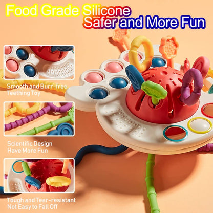 Baby's Funny Finger Puff Toy Can Be Pressed