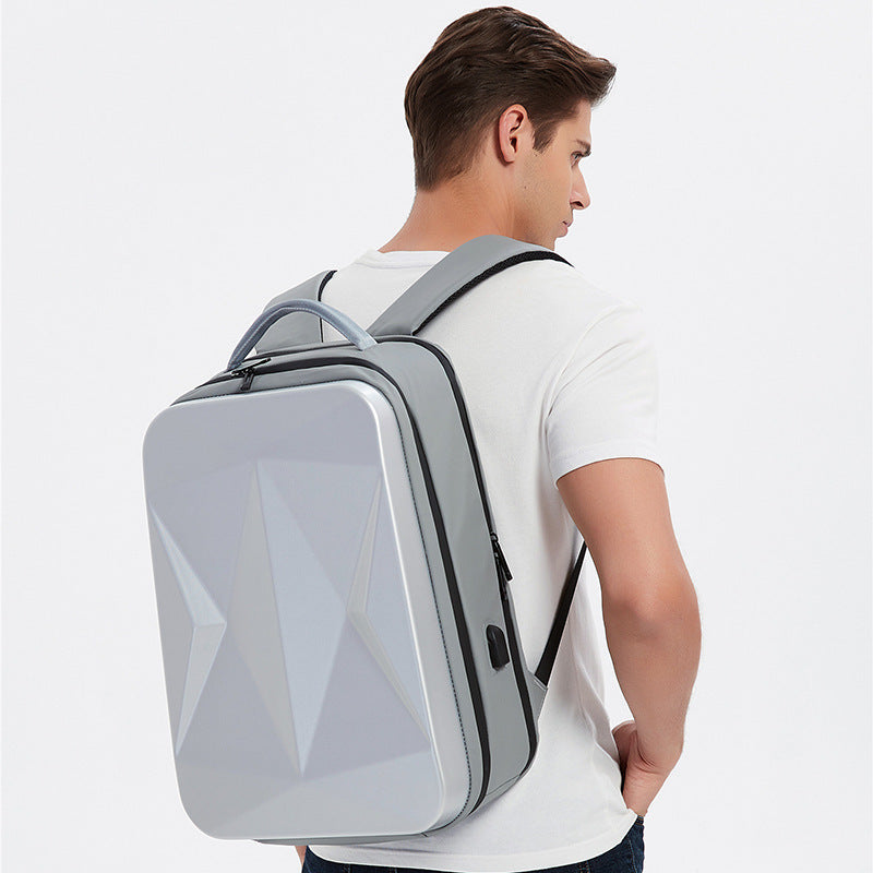 Fashion Rhombus Hard Shell Doppelschulter Großraum Business Rucksack
