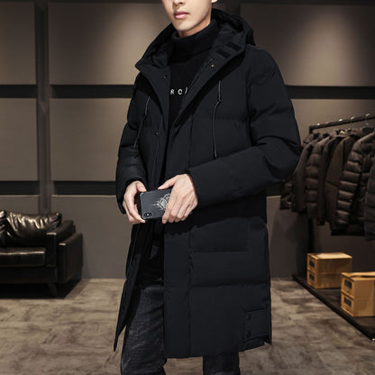 Fashionable And Handsome Thickened Work Cotton Men Long Coat