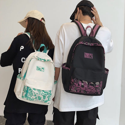 Nylon Simple Printed Schoolbag