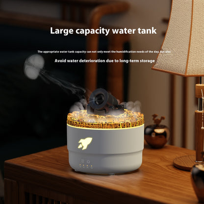 Battery Aroma Diffuser Convenient Bedroom Colorful Flame Ambience Light Humidifier