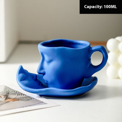 Creative Person Face Kiss Ceramic Cup