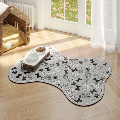 Minimalist Pet Feeding Mat Repeated Washing Water-absorbing Non-slip Mat