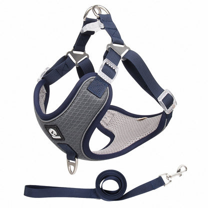 Pet Dog Harness Puppy Adjustable Breathable Mesh Reflective Saddle