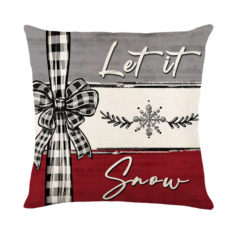 Christmas set of 4 Cushion Cover Pillowcase Merry Christmas Decor
