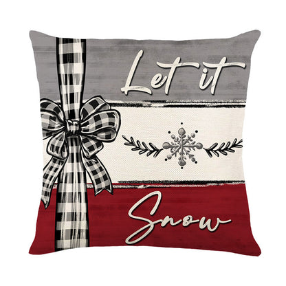 Christmas set of 4 Cushion Cover Pillowcase Merry Christmas Decor