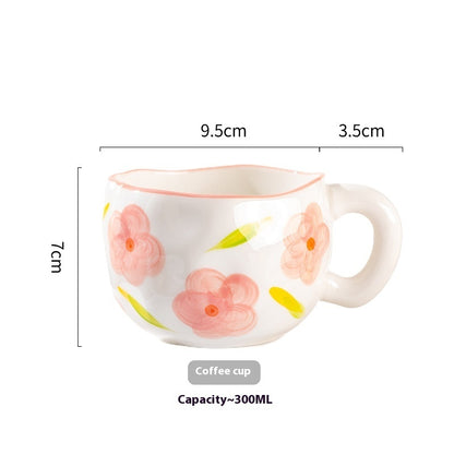 Cute Girl Heart Creative Hand-pinched Coffee Cup