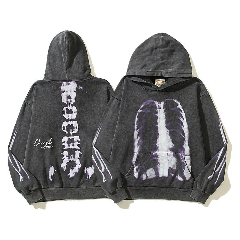 Ribbcage & Spinal Printed Hoodie