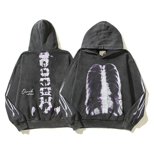 Ribbcage & Spinal Printed Hoodie