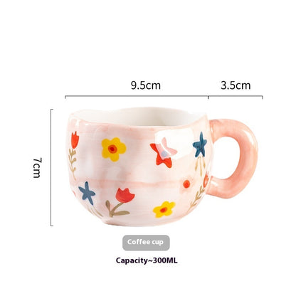 Cute Girl Heart Creative Hand-pinched Coffee Cup