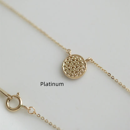 Silver Plated 18K Gold Romantic Inlaid Necklace