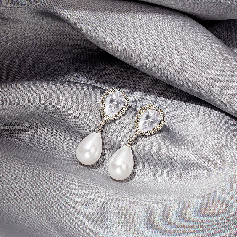 Water Drop Creative Drop Earrings Inlay