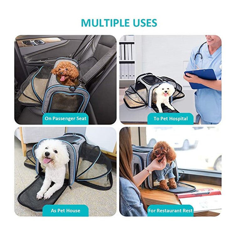 Carrier For Cat Pet Airline Approved Expandable Foldable Travel Bag