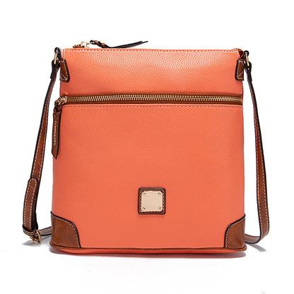 Vintage Lychee Grain Texture Crossbody Bag