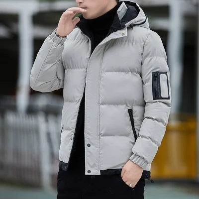 Men Fashion Casual Standup Collar Padded Down Jacket