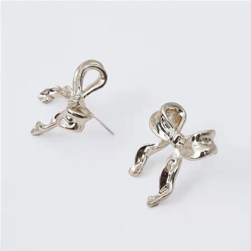 Bow Simple Style Fashionable And Versatile Earrings