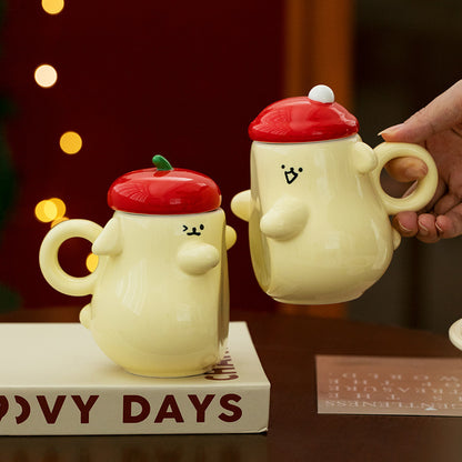 Couple Keepmoving 1991 Ceramic Cute Funny Mugs Set