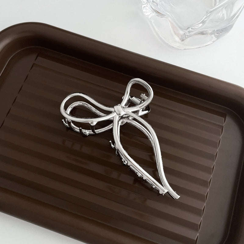 Silver Metal Barrettes Updo Hair Claw