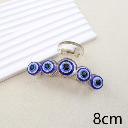 Blue Devil's Eye Hair Claw Headdress