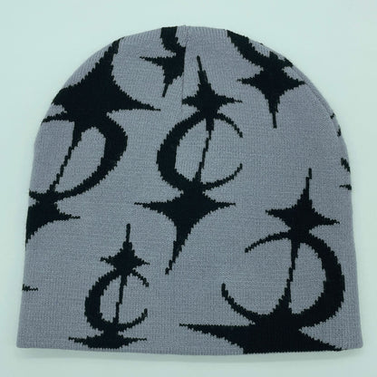 Five Pointed Star Jacquard Knitted Beanie