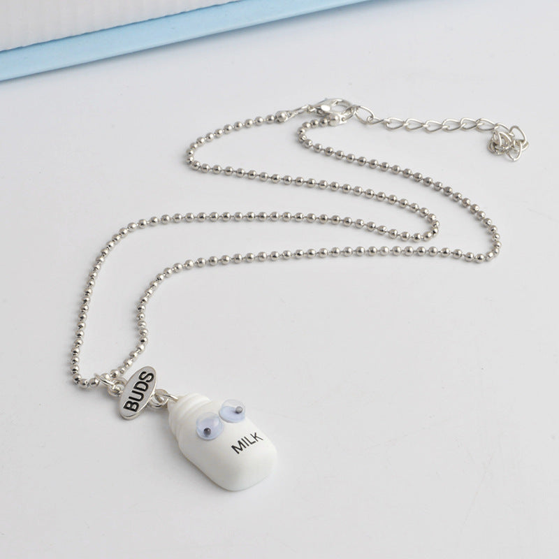 Three-dimensional cookies milk best BUDS necklace