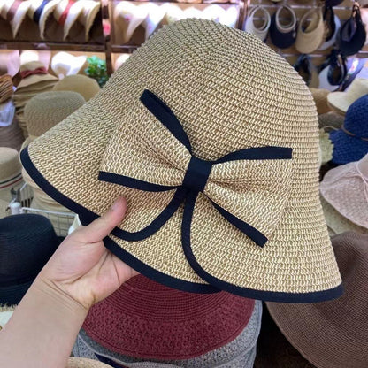 Woven Butterfly Straw Hat Summer Thin Style
