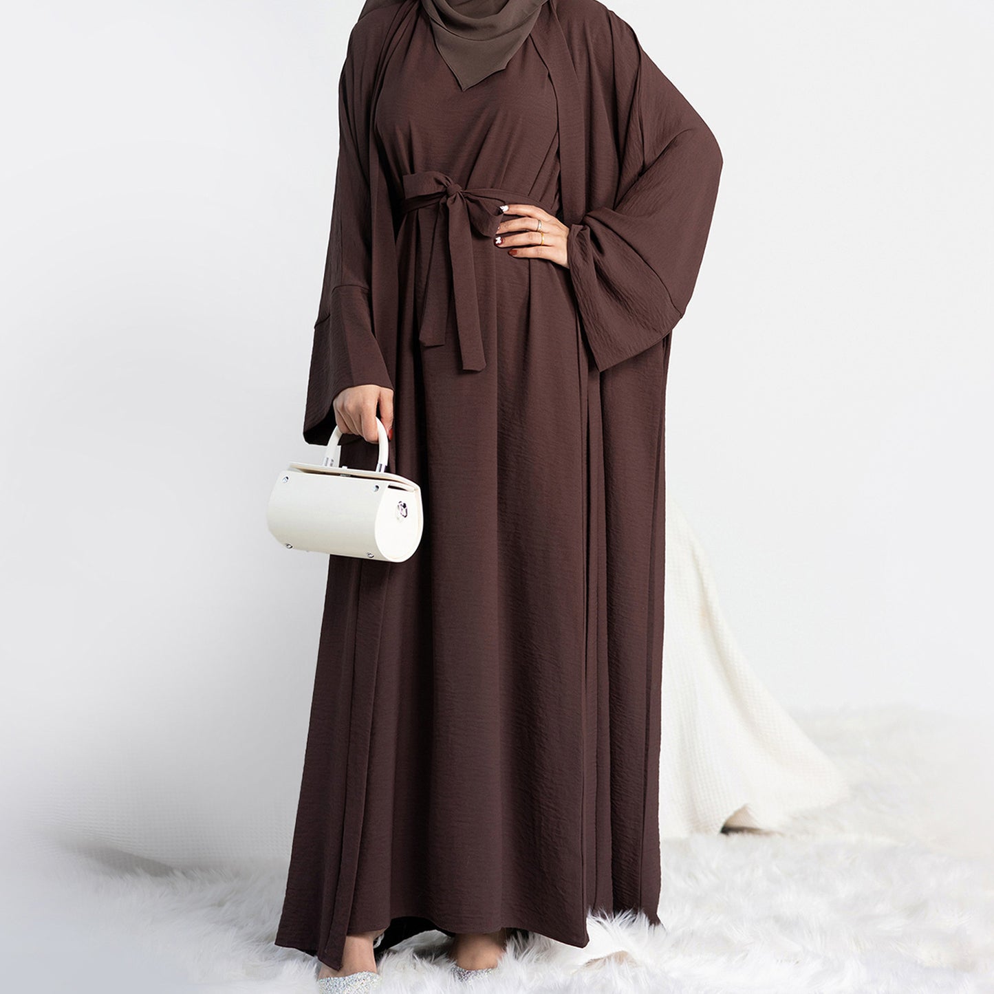 Solid Color Two-piece Abaya