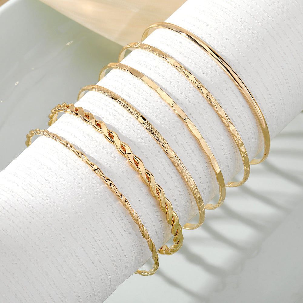 Bohemian Metal Chain Bracelet Set