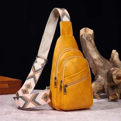 European And American Retro Casual Solid Color Cross-body Bag