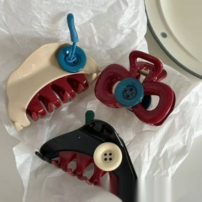 Fashion Temperament Red Triangle Hair Claw