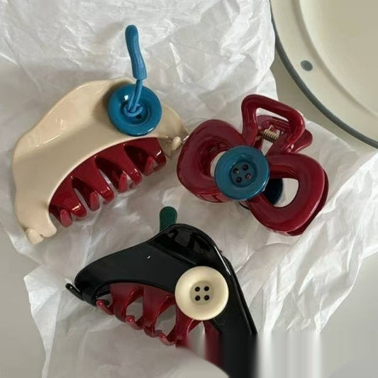 Fashion Temperament Red Triangle Hair Claw