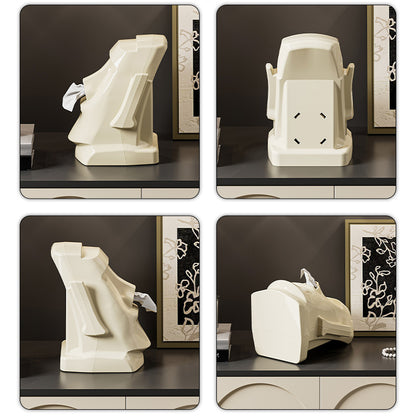 Creative Multifunctional Tissue Box & Heaadphones Holder Decoration