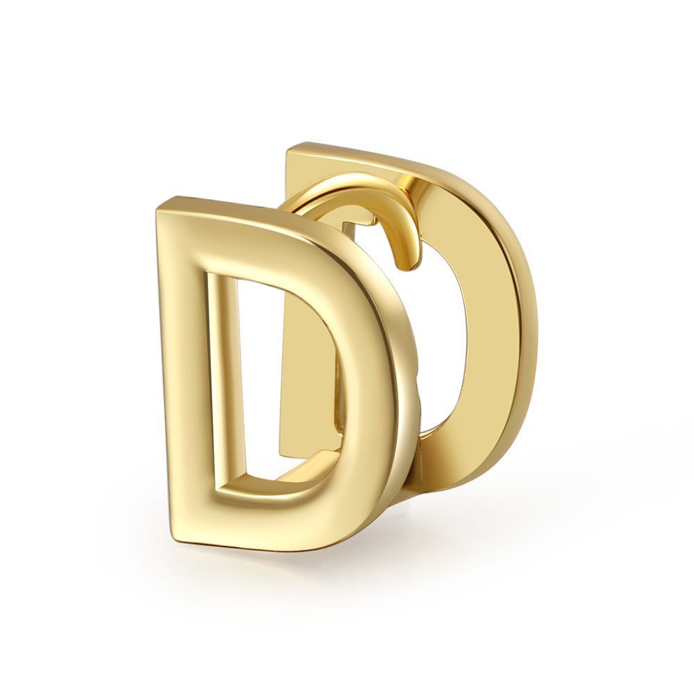 18K Gold Color Preserving Jewelry Name Letter Earrings Earrings