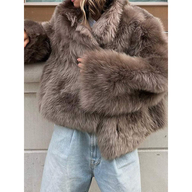 GDDYIN FAUX FUR SHORT JACKET