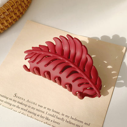 Version Of Leaf Hairpin Frosted Hair Catcher