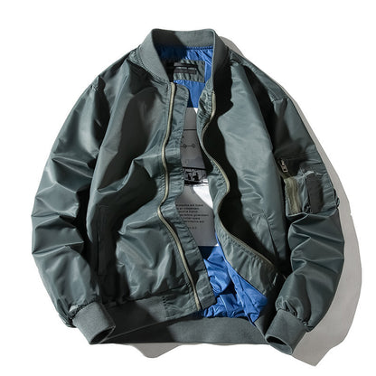 Acket Solid Pilot Jackets For Men