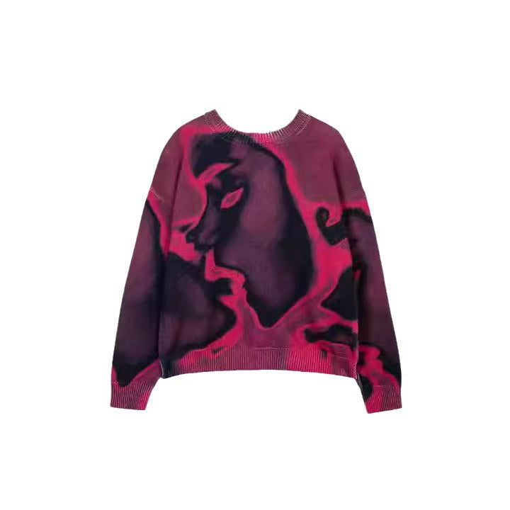 HARAJUKU PRINT PULL OVER SWEATER