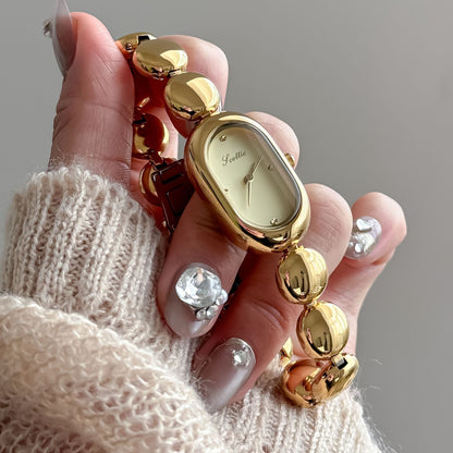 Bracelet Gold Elegant Oval Women's Watch