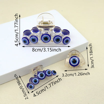 Blue Devil's Eye Hair Claw Headdress