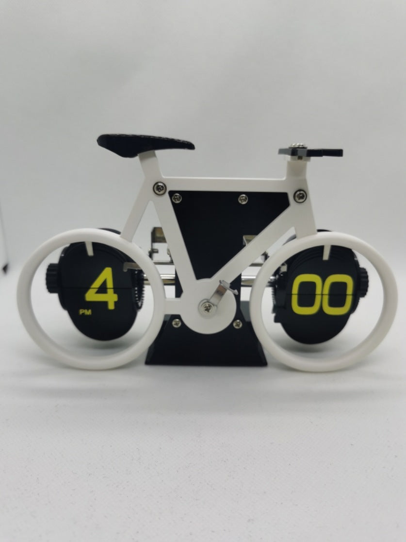 Desktop Decor Flip Leaf Bicyle Clock