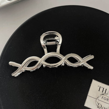 Silver Metal Barrettes Updo Hair Claw