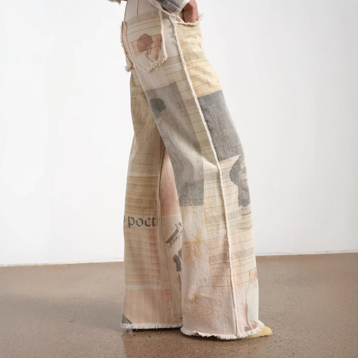 VINTAGE PRINTED WIDE LEGS PANT