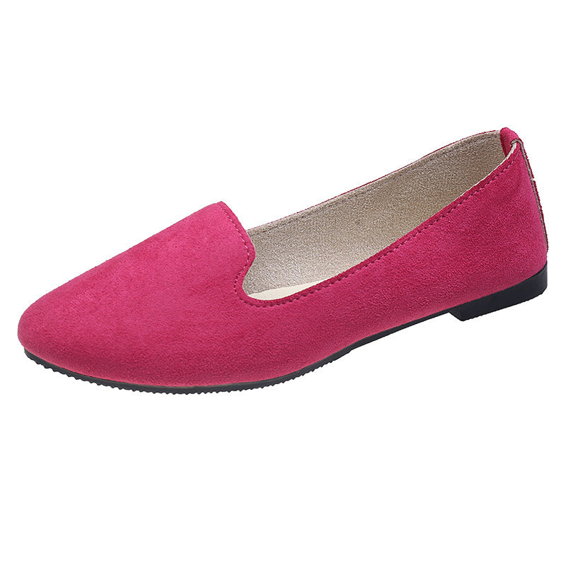 Spring And Autumn Women's New Candy Color Work Flat Shoes