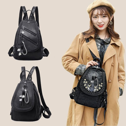 Backpack Ladies Dual-use Chest Bag Soft Leather