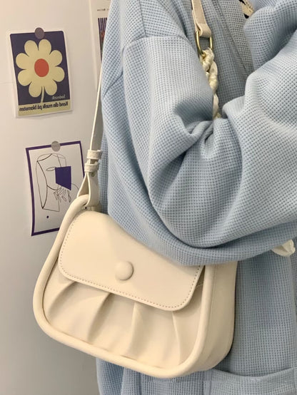 Women's Small Square Pleated All-match Shoulder Messenger Bag