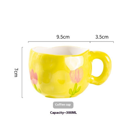 Cute Girl Heart Creative Hand-pinched Coffee Cup